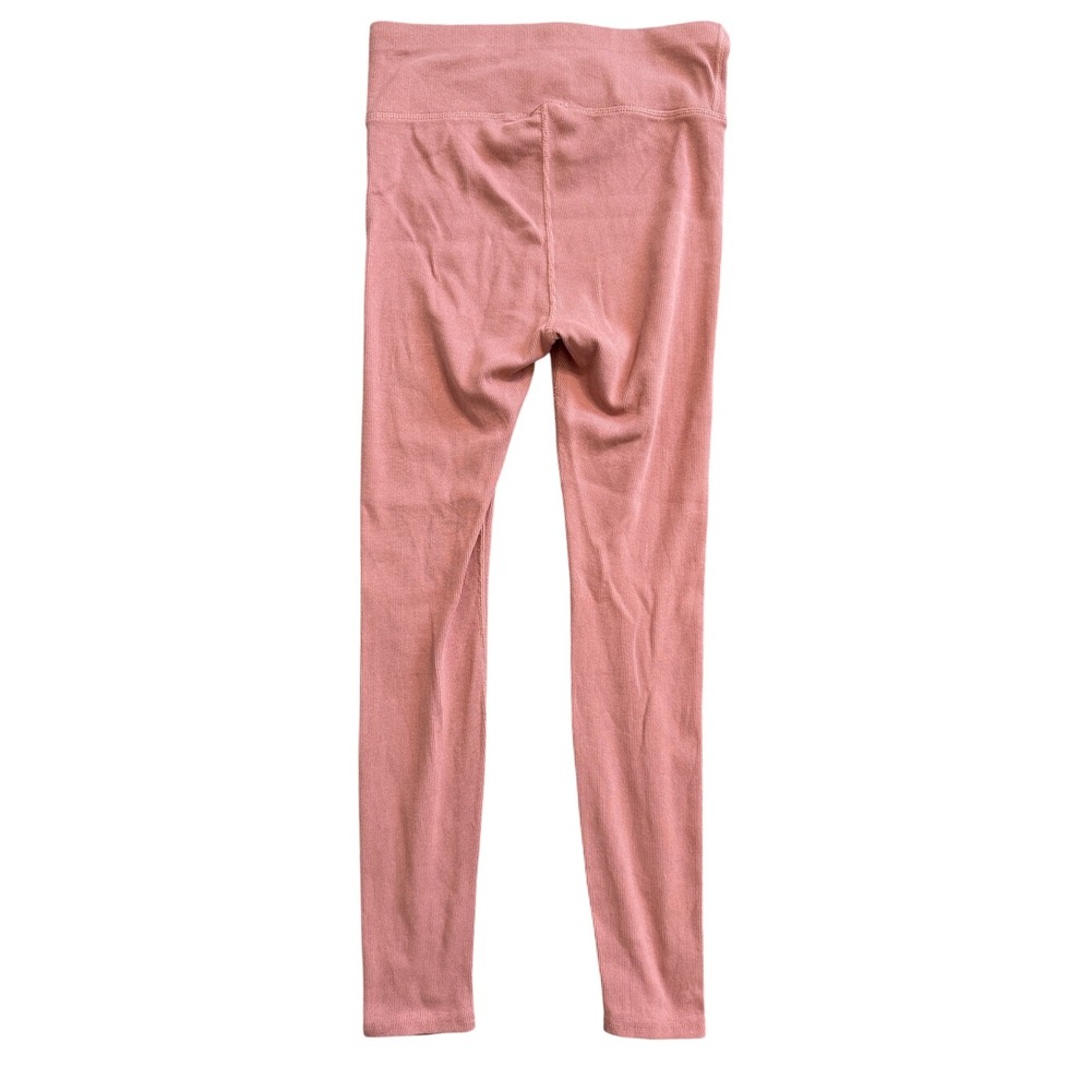 PACT Ribbed High Waist Leggings Dusty Rose Pink Women's Medium - Picture 3 of 3